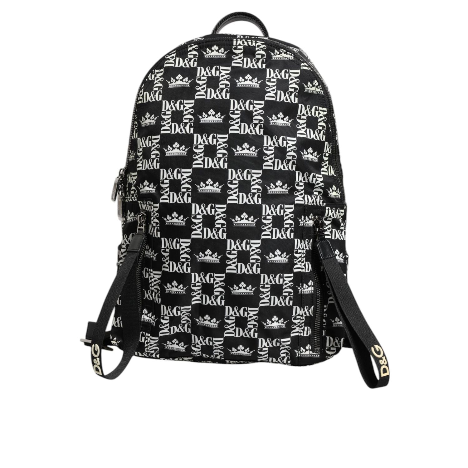 Front view with bag zipped and handles upright.