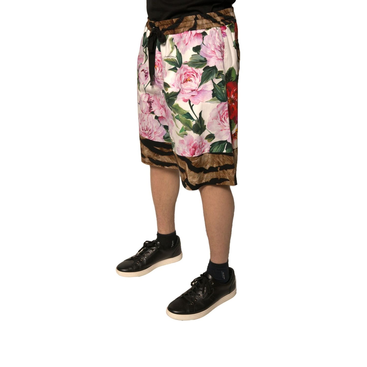 Dolce & Gabbana Multicolor Floral Cotton Men Bermuda Shorts