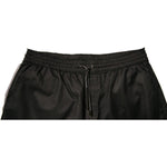 Dolce & Gabbana Black Polyester Jersey Mid Waist Shorts