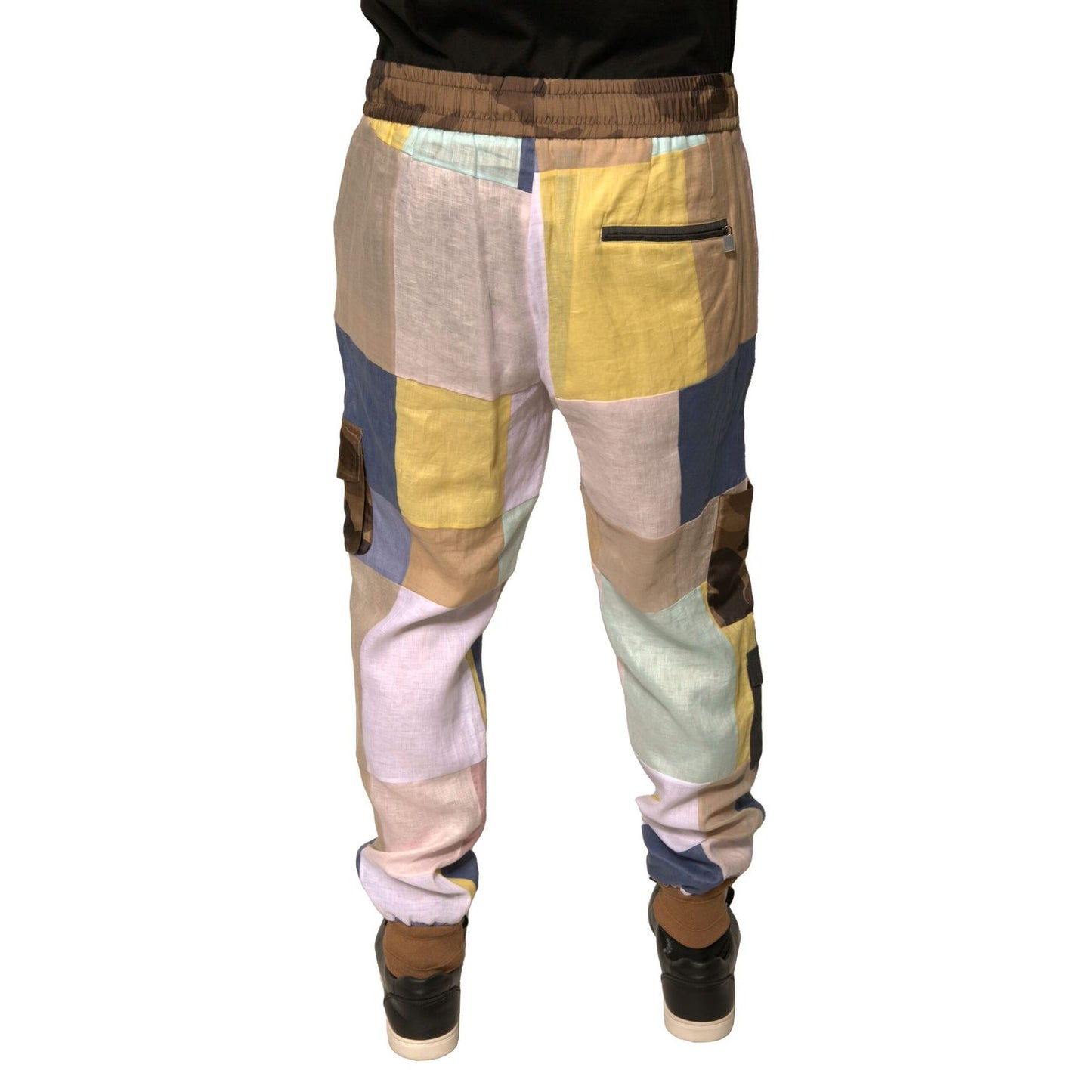 Dolce & Gabbana Multicolor Patchwork Jogger Sweatpants Pants