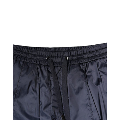 Dolce & Gabbana Dark Blue Cotton Skinny Sweatpants Pants