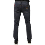 Dolce & Gabbana Dark Gray Cotton Skinny Denim Jeans