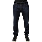 Dolce & Gabbana Dark Blue Cotton Skinny Denim Jeans