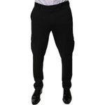Dolce & Gabbana Black Viscose Cargo Men Casual Pants