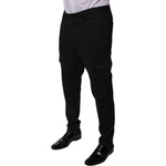 Dolce & Gabbana Black Viscose Cargo Men Casual Pants