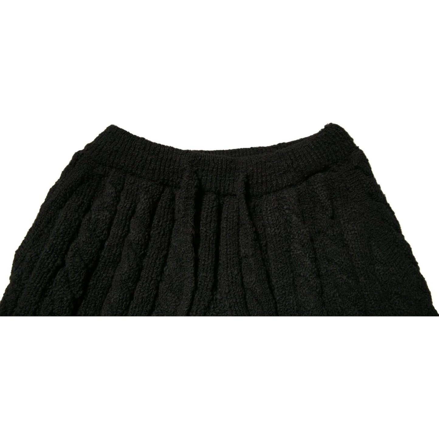 Dolce & Gabbana Black Wool Knitted Skinny Pants