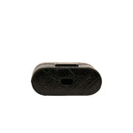 Dolce & Gabbana Black Leather Metal Logo Plaque Holder Airpods Case