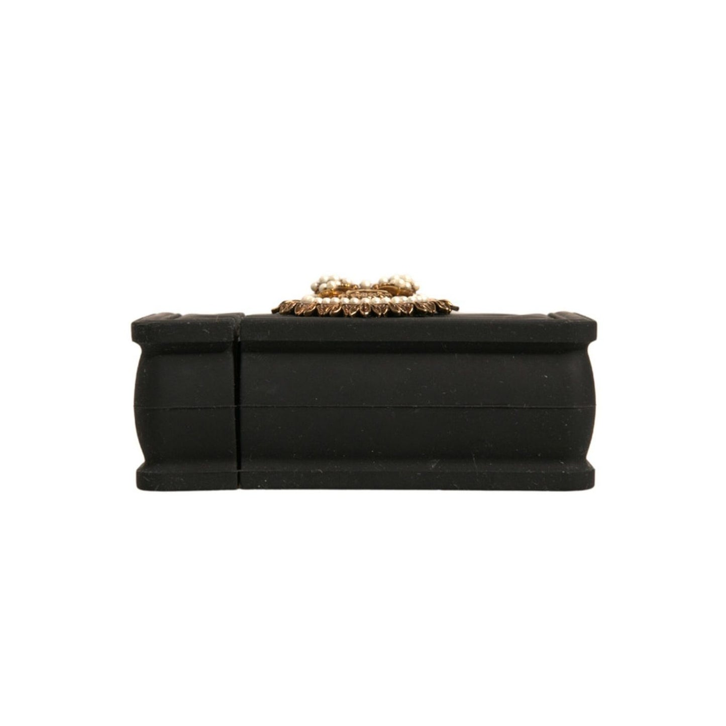 Dolce & Gabbana Black Silicone Devotion Heart Cover Hand Bag Airpod Case SMY10623