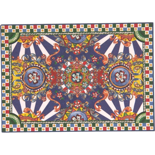Dolce & Gabbana Multicolor Carretto Siciliano Envelope Post Card Holder