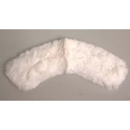 Dolce & Gabbana White Fur Shoulder Collar Wrap Shawl Scarf