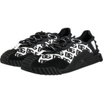 Dolce & Gabbana Black Logo Nylon Low Top NS1 Sneakers Shoes MV6683-45