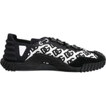 Dolce & Gabbana Black Logo Nylon Low Top NS1 Sneakers Shoes MV6683-45