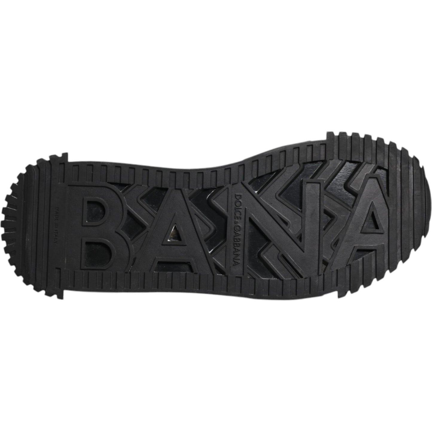 Dolce & Gabbana Black Logo Nylon Low Top NS1 Sneakers Shoes MV6683-45