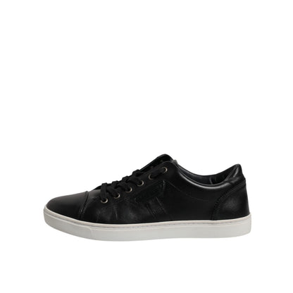 Dolce & Gabbana Black London Nappa Leather Men Sneakers Shoes