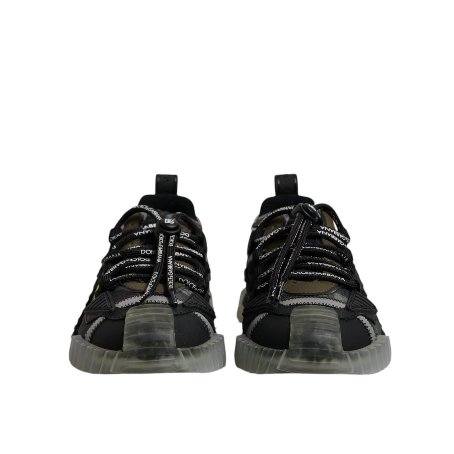 Dolce & Gabbana Black Green Camo NS1 Low Top Sneakers Shoes MV6728#1-44