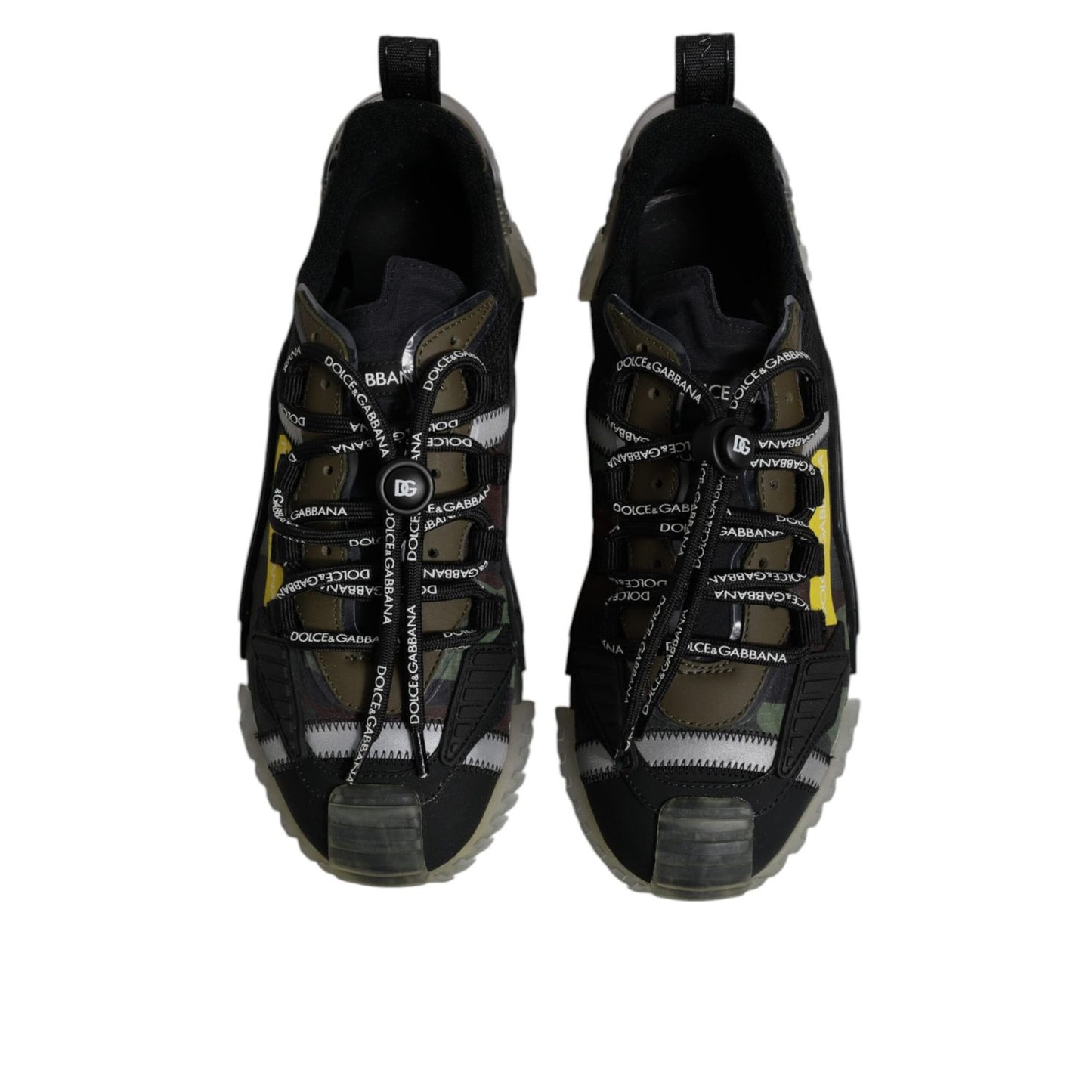Dolce & Gabbana Black Green Camo NS1 Low Top Sneakers Shoes MV6728#1-44
