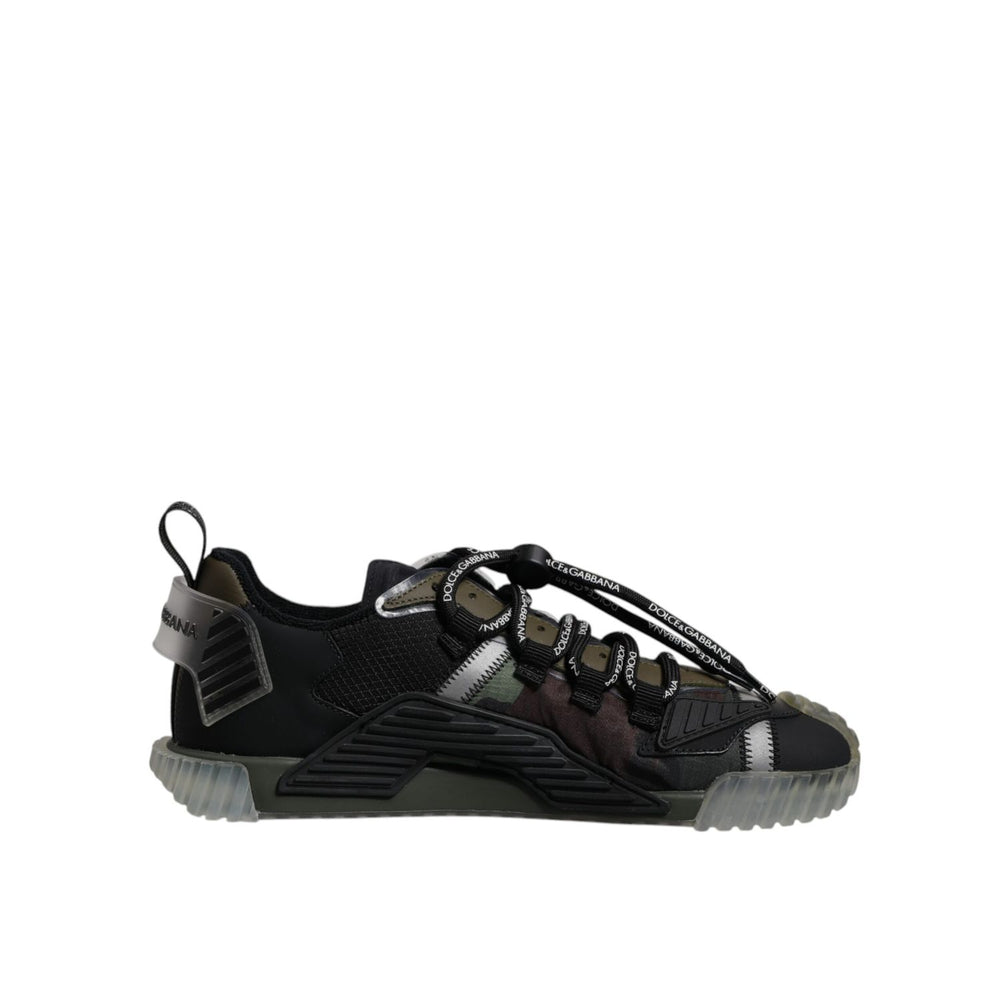 Dolce & Gabbana Black Green Camo NS1 Low Top Sneakers Shoes MV6728#1-44