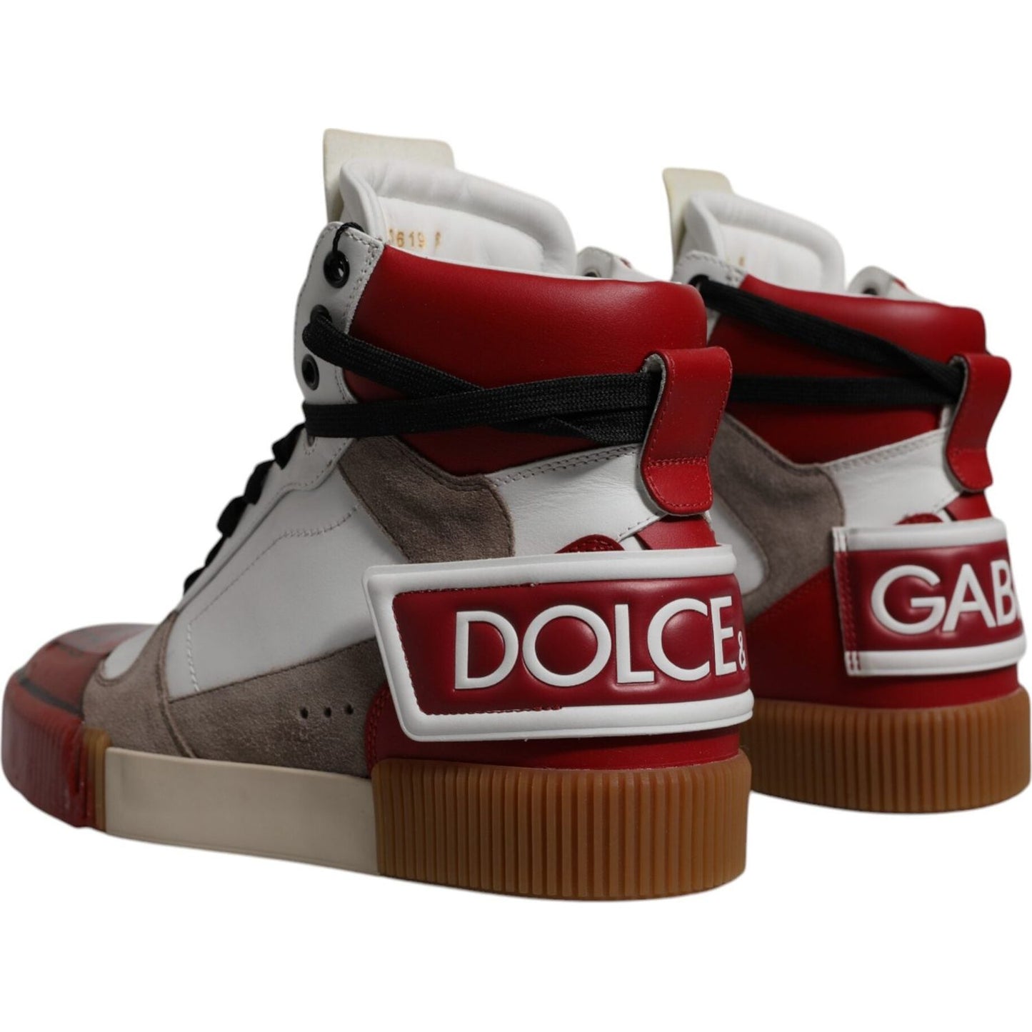 Dolce & Gabbana Multicolor Leather High Top Sneakers Shoes MV6743-40
