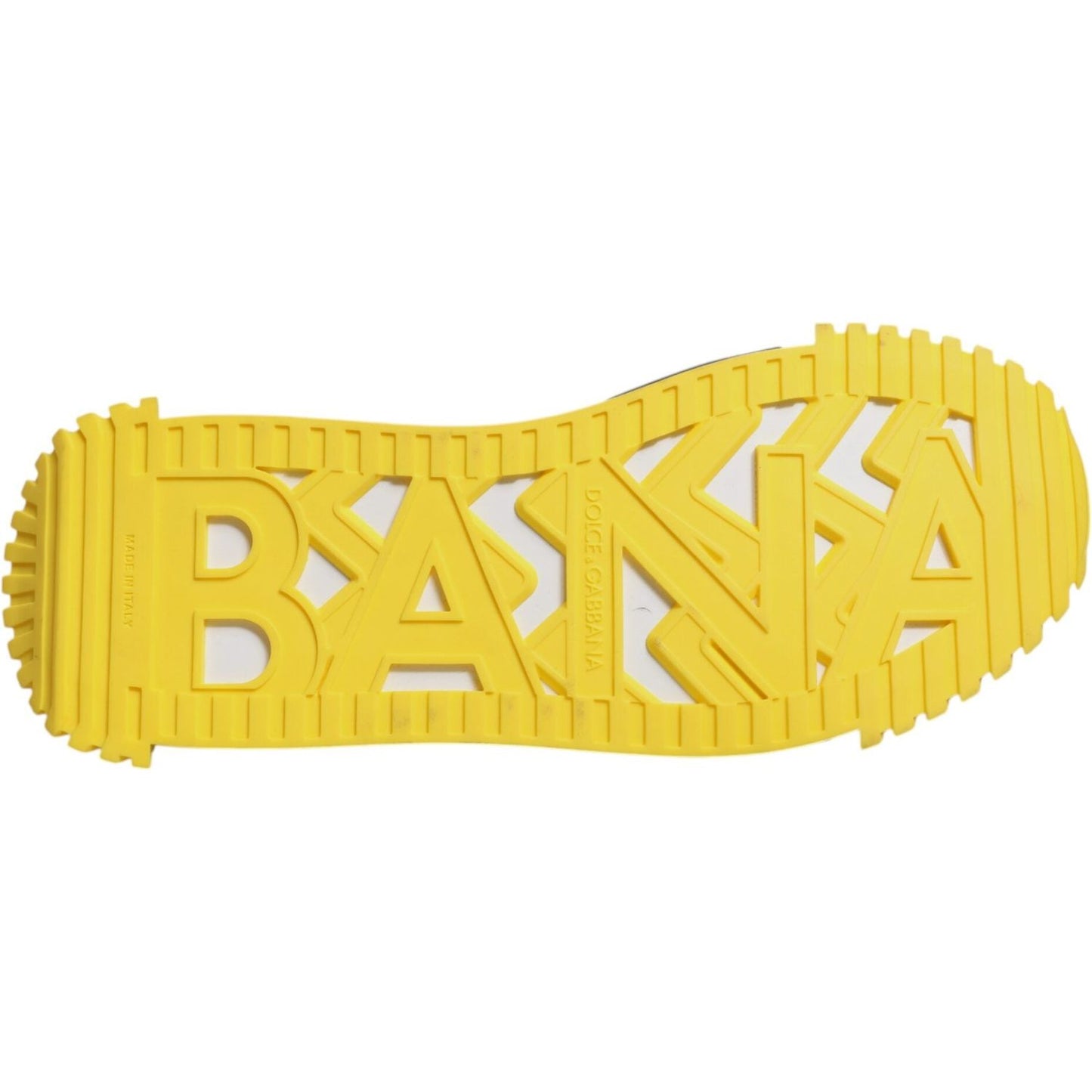 Dolce & Gabbana Black Yellow Low Top NS1 Sneakers Shoes
