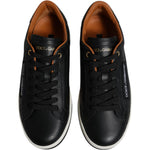 Dolce & Gabbana Black Leather Low Top Men Sneakers Shoes