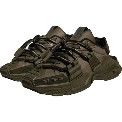 Dolce & Gabbana Military Green Space Low Top Sneakers Shoes