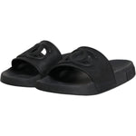 Dolce & Gabbana Black Rubber Slides Sandals Beachwear Shoes