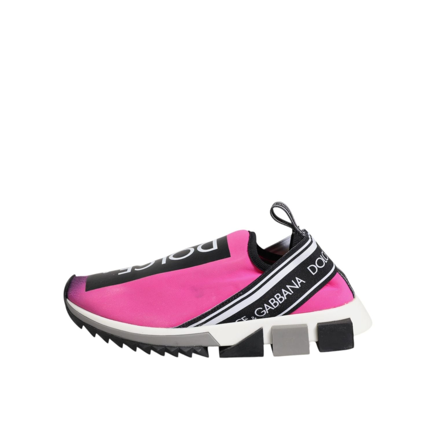 Dolce & Gabbana Fuchsia White Slip On Sorrento Sneakers Shoes