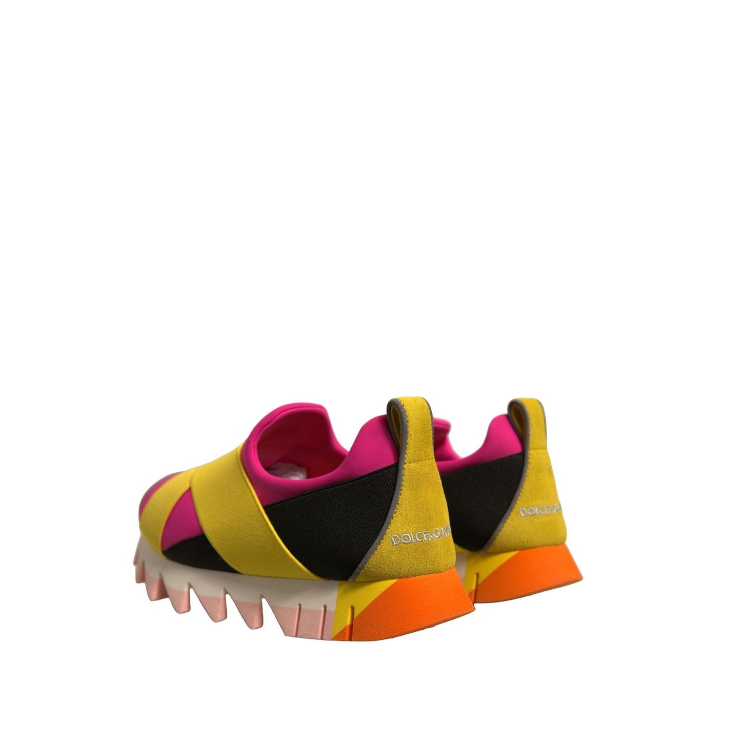 Dolce & Gabbana Multicolor Neoprene Elastic Ibiza Sneakers Shoes LA12321-37.5