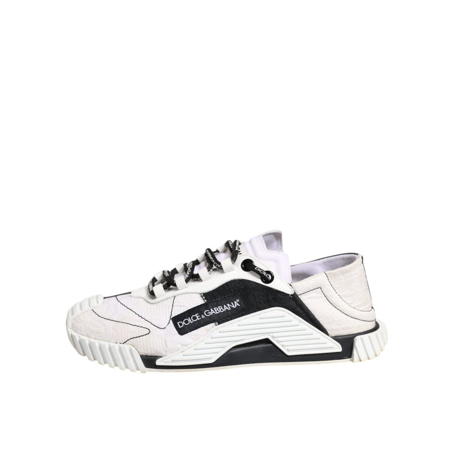 Dolce & Gabbana White Black NS1 Low Top Sneakers Shoes