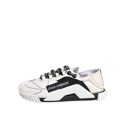 Dolce & Gabbana White Black NS1 Low Top Sneakers Shoes