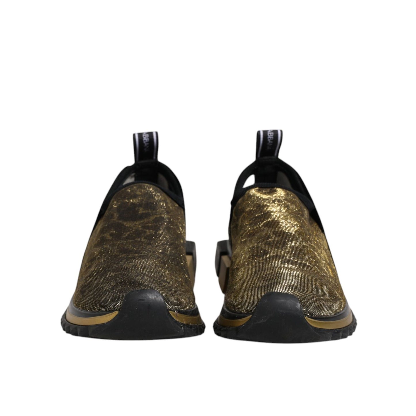 Dolce & Gabbana Gold Glitter Leopard Sorrento Sneakers Shoes LA12374-37