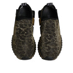 Dolce & Gabbana Gold Glitter Leopard Sorrento Sneakers Shoes LA12374-37
