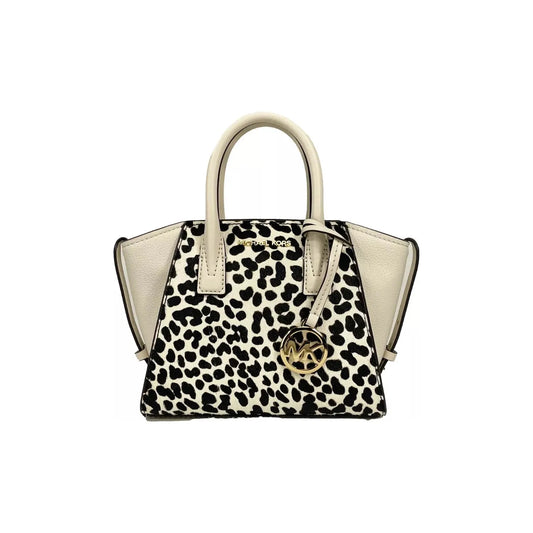 Michael Kors Avril XS Cream Cheetah Satchel Crossbody Bag Purse 80966