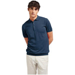 AT.P.CO Blue Cotton Polo Shirt