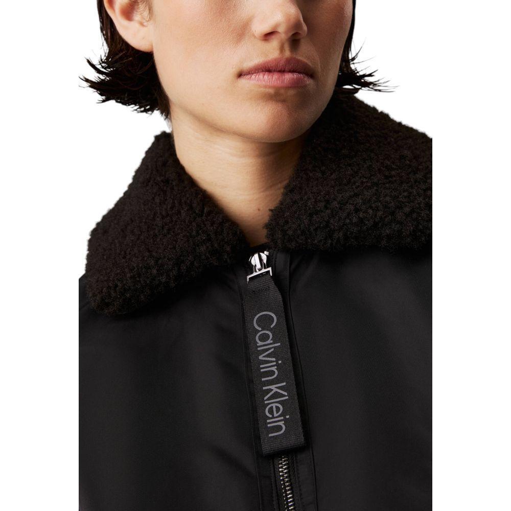 Calvin Klein Jeans Black Polyester Jackets & Coat CA-16503600009-IT42|M