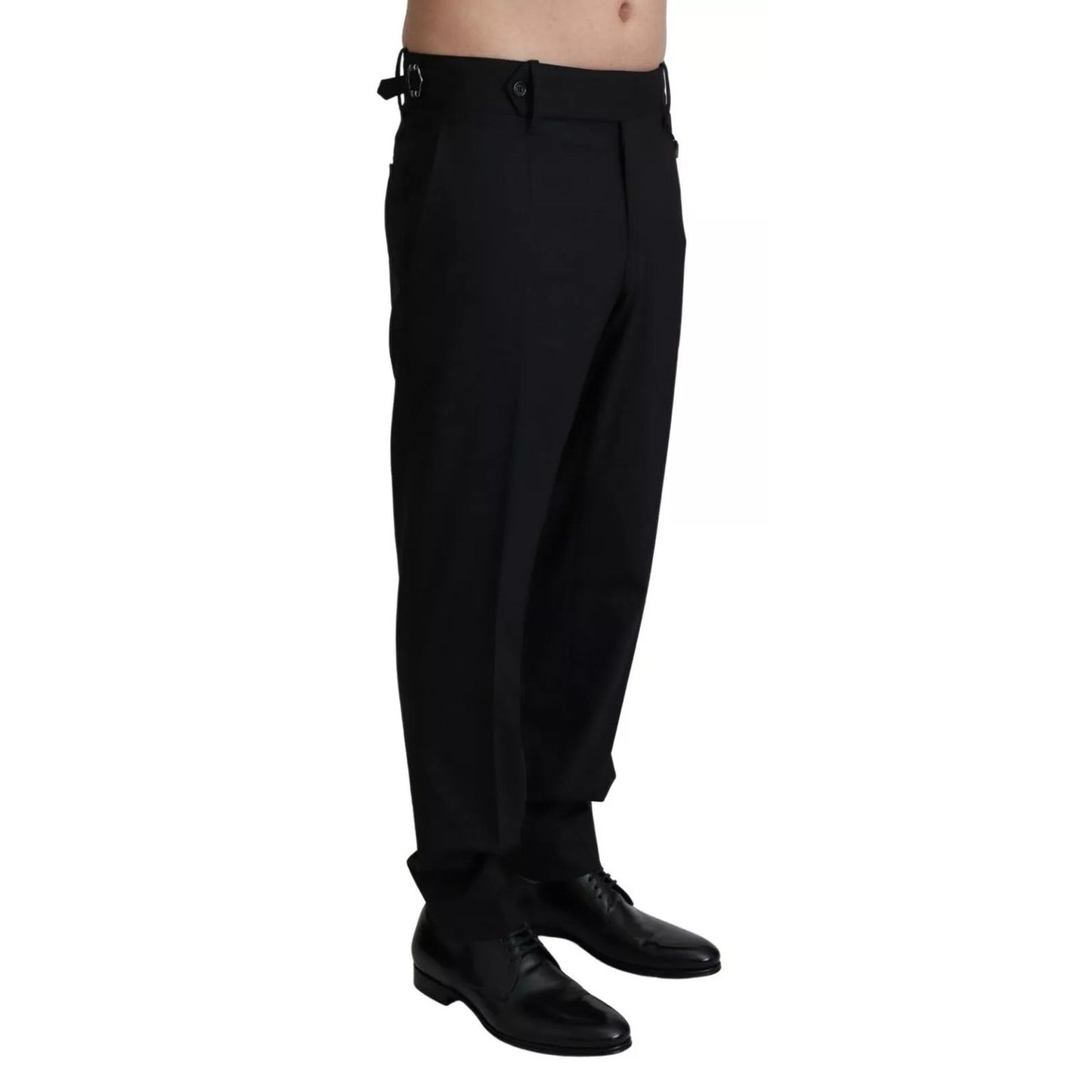 Dolce & Gabbana Black Wool Stretch Dress Trouser Pants PAN71942-48