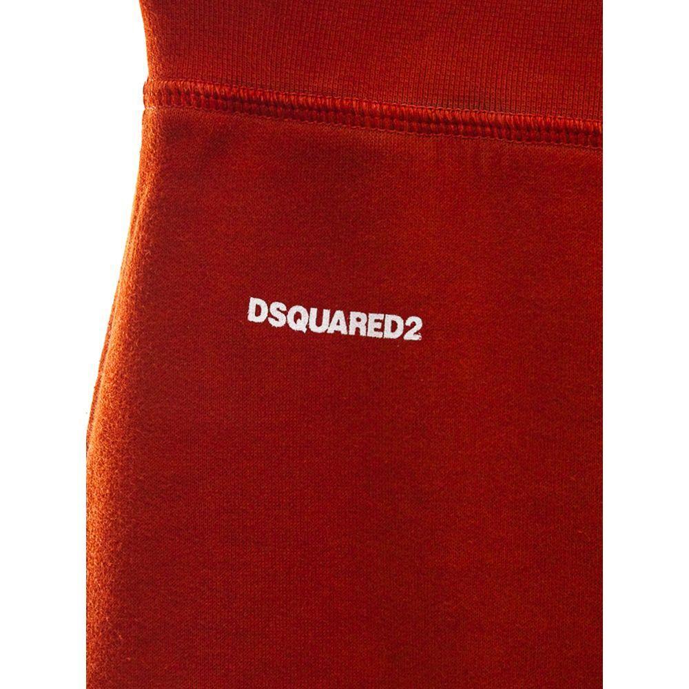 Dsquared² Red Cotton Athletic Pants