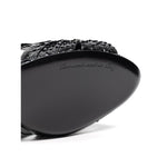 Dolce & Gabbana Black Snake Skin Sandal DO-8207676-EU37.5/US7.5