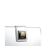 Dolce & Gabbana Metallic Silver DG BOX Leather Shoulder Strap Bag