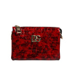 Dolce & Gabbana Red Exotic Leather DG Logo Women Crossbody Bag