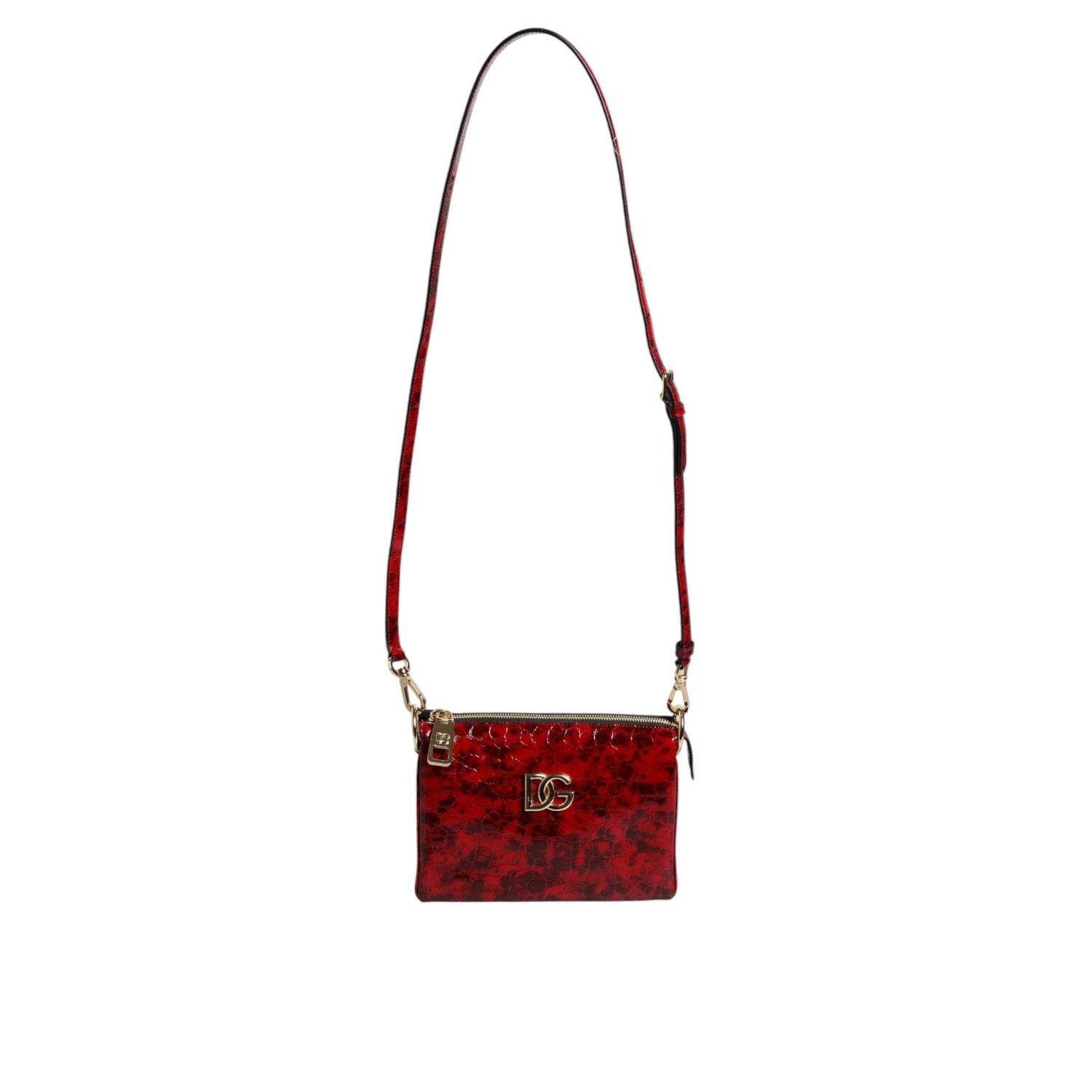 Front view with bag zipped and handles upright.