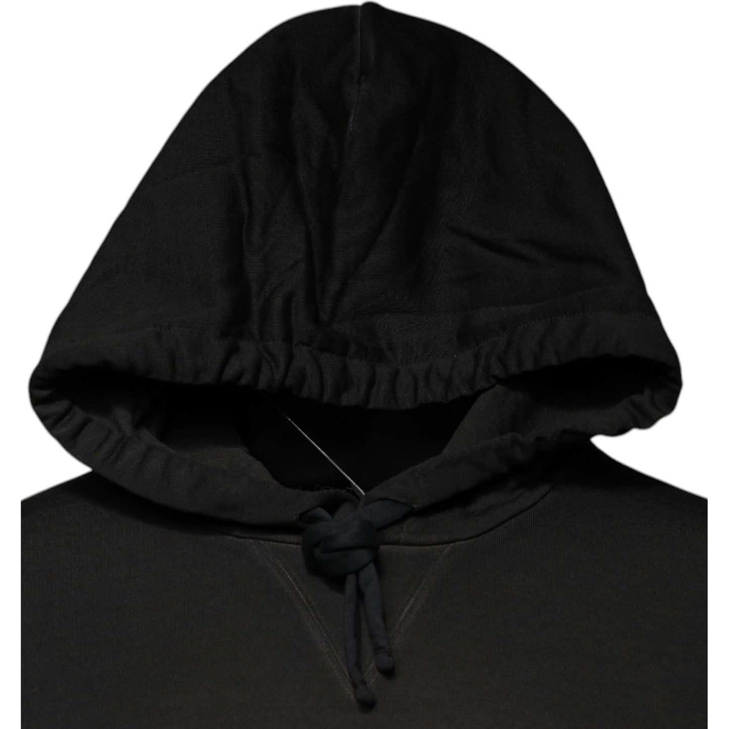 Dolce & Gabbana Black Cotton Hooded DG Shield Pullover Sweater TSH878505-L