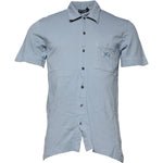 Dolce & Gabbana Blue Cotton Button Down Casual Men Polo Shirt