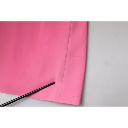 Dondup Pink Viscose Short Sleeves Backless Sheath Mini Dress