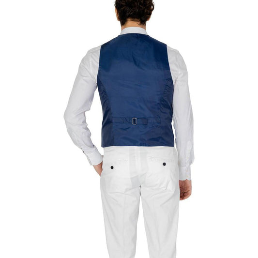 Only & Sons Blue Polyester Waistcoat