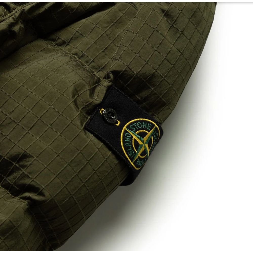 Stone Island Green Nylon Men Parka