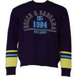 Dolce & Gabbana Blue 1984 Milano CrewNeck Sweatshirt Sweater