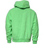 Dolce & Gabbana Green Logo Hooded Pullover Sweatshirt Sweater