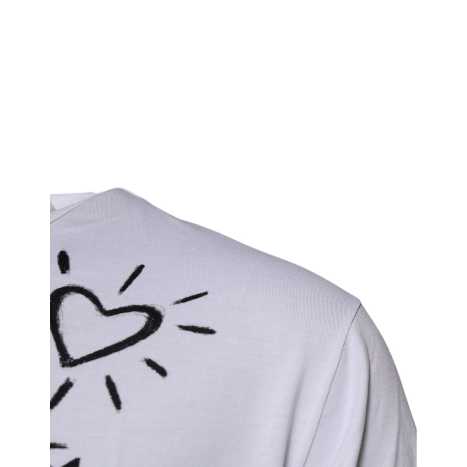 Dolce & Gabbana White Floral Print Cotton Crew Neck T-shirt