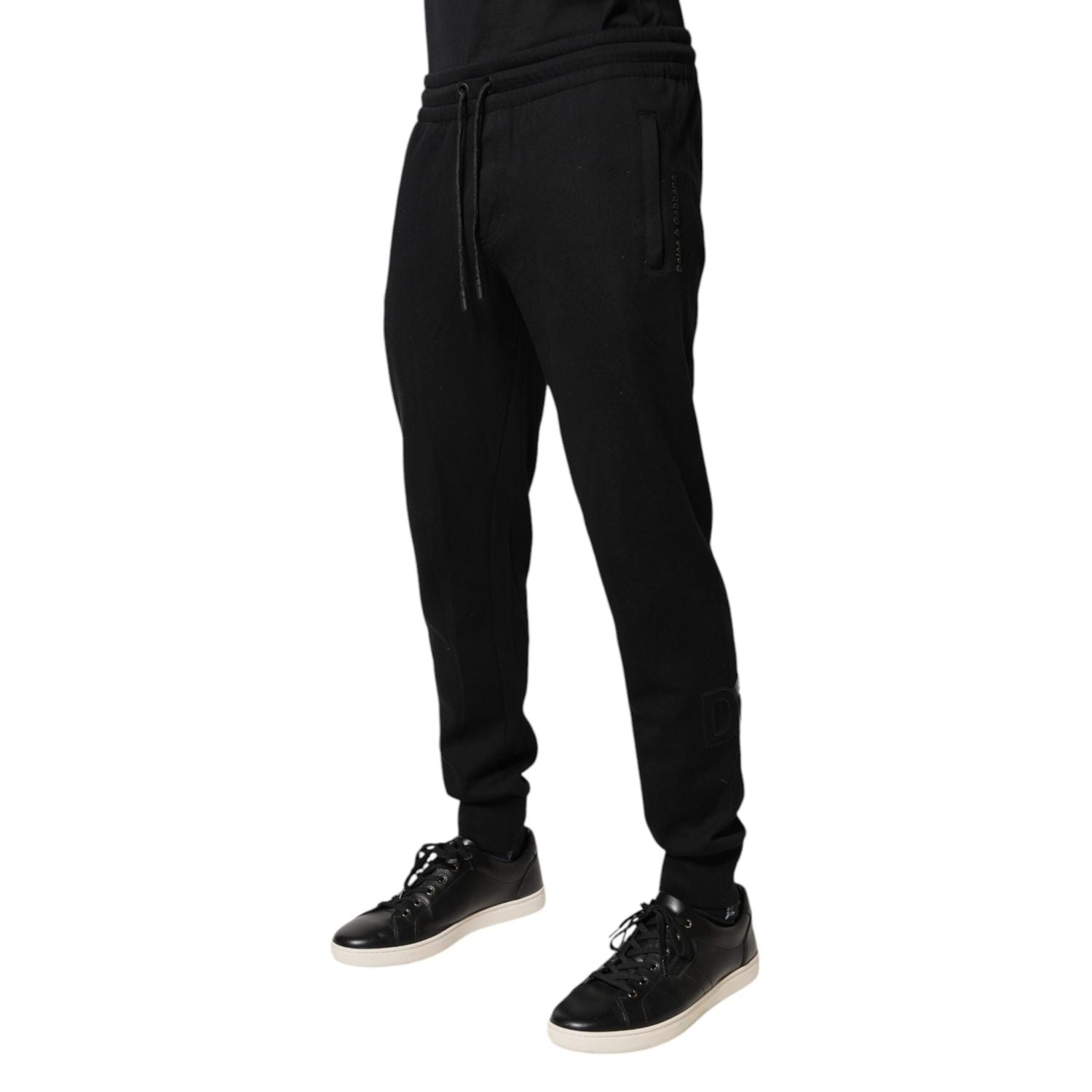 Dolce & Gabbana Black Cotton Jogger Jogging Pants